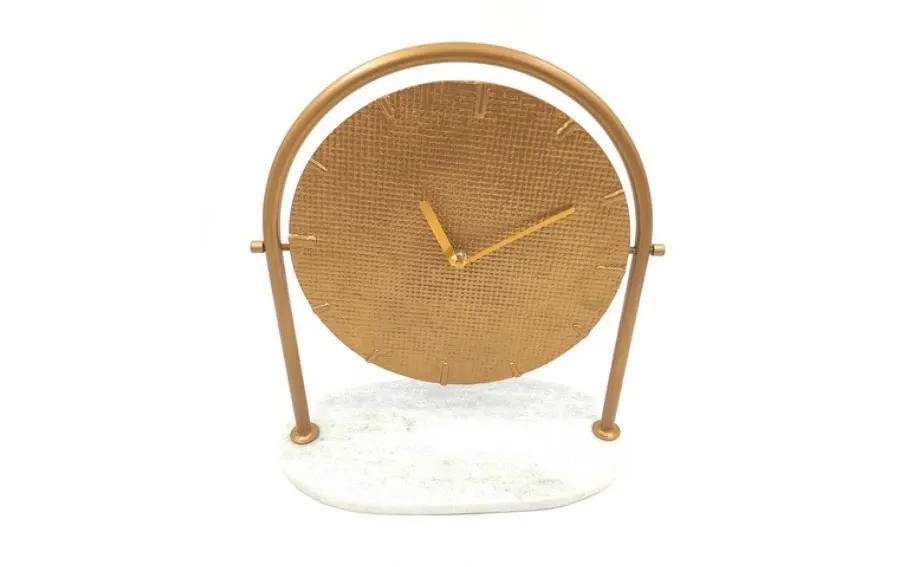 picture 3 Exclusive metal clock on a marble base