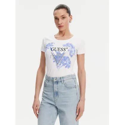 Zdjęcie Guess T-Shirt W5GI08 J1314 Biały Slim Fit