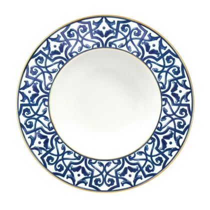 Zdjęcie Zdobiony talerz głęboki do zupy z portugalskiej porcelany