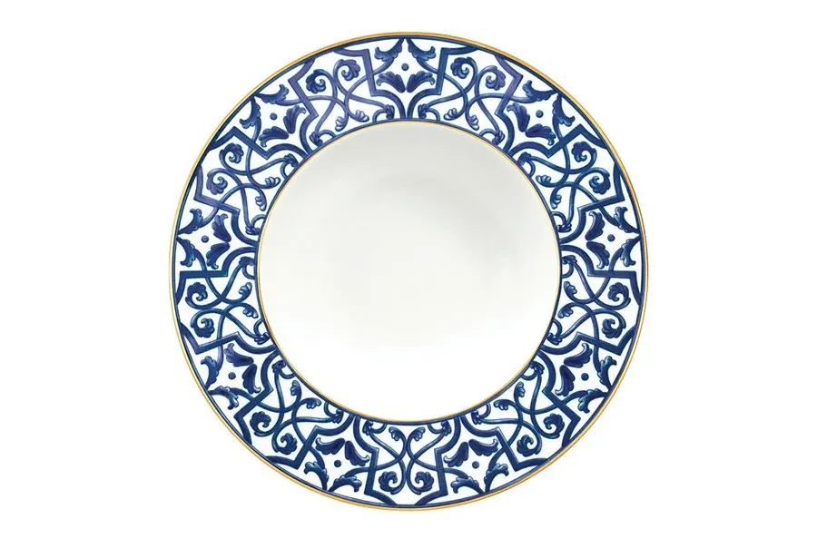 obrazek 1 Zdobiony talerz głęboki do zupy z portugalskiej porcelany