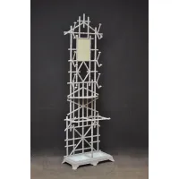 Picture Late Victorian cast iron stand - antique light gray