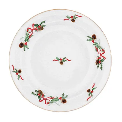 Zdjęcie Wysokiej jakości talerz głęboki z dekoracjami świątecznymi