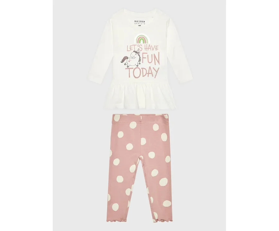 obrazek 1 Blue Seven Komplet bluzka i legginsy 966007 Kolorowy Regular Fit