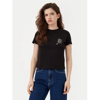 Zdjęcie Calvin Klein Jeans T-Shirt Script Institutional J20J224984 Czarny Slim Fit