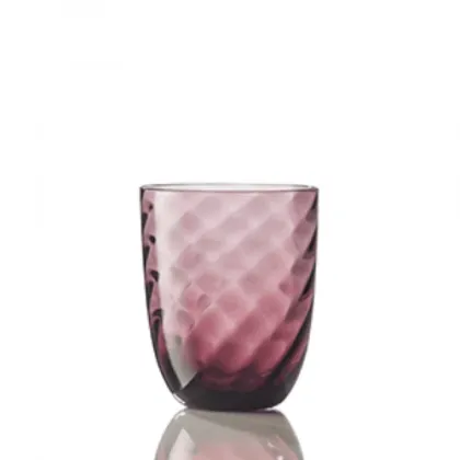 Zdjęcie Interesująca szklanka do wody ze szkła Murano w kolorze fioletowym