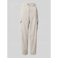 Zdjęcie Spodnie sztruksowe o kroju tapered fit z kieszeniami cargo model ‘Rahel’