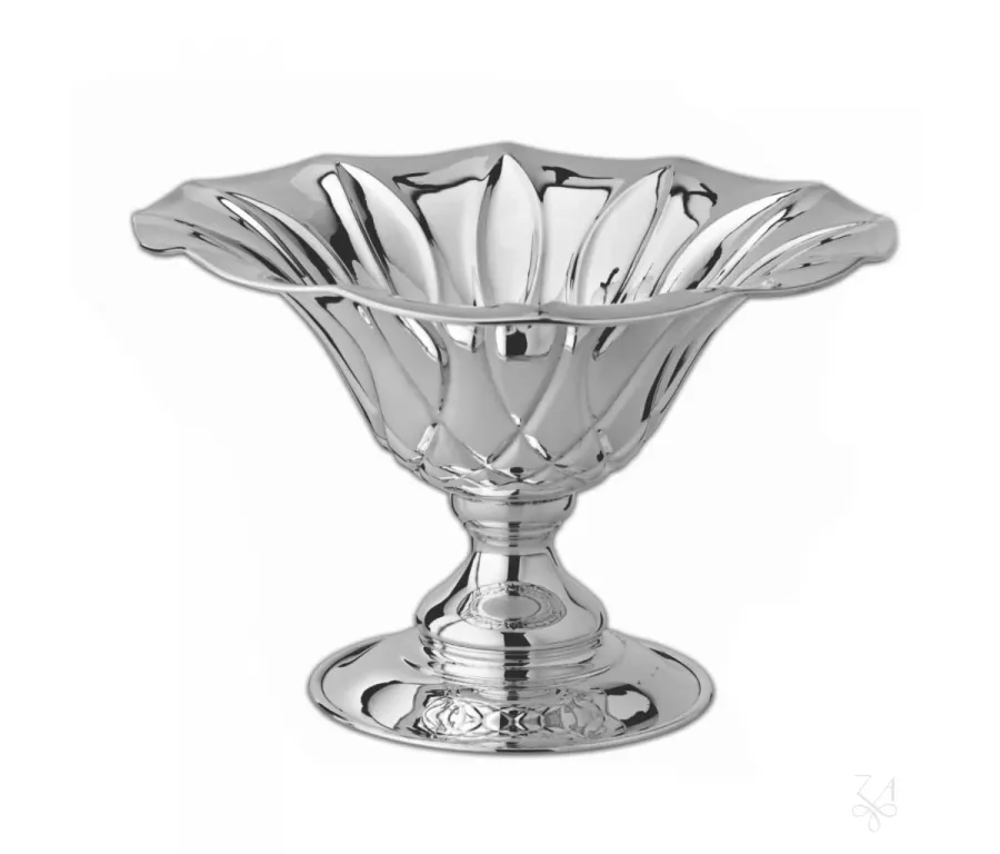 obrazek 1 Piękna stylowa srebrna miska na owoce - Zaramella Argenti