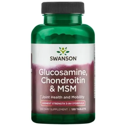 Zdjęcie Swanson Glukozamina Chondroityna i MSM Tabletki