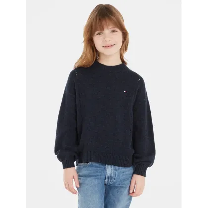 Zdjęcie Tommy Hilfiger Sweter Essential KG0KG07801 Granatowy Regular Fit