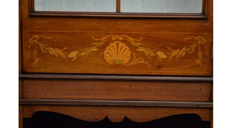 obrazek 4 Wyśmienita jakość i bardzo elegancka, edwardiańska, mahoniowa i inkrustowana serwantka/witryna - antyk
