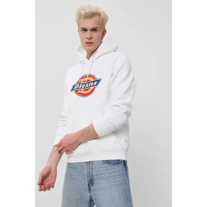 Zdjęcie Dickies Bluza męska kolor biały z kapturem z nadrukiem DK0A4XCBWHX-WHITE