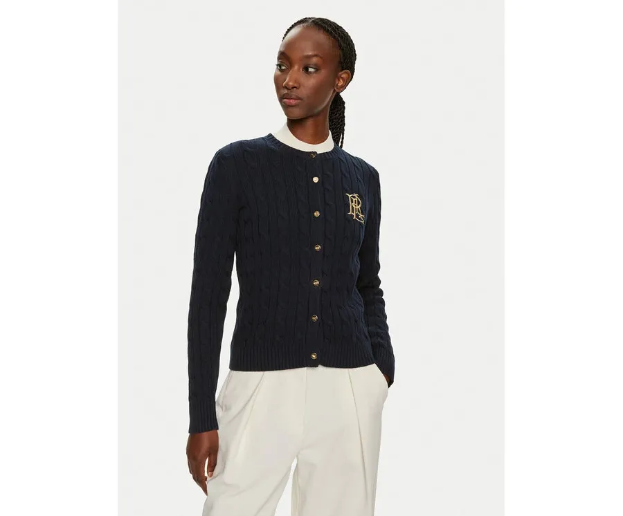 obrazek 1 Lauren Ralph Lauren Kardigan 200932225002 Granatowy Slim Fit LAUREN RALPH LAUREN