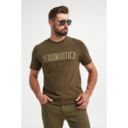 Zdjęcie T-shirt męski z logo AERONAUTICA MILITARE Aeronautica Militare