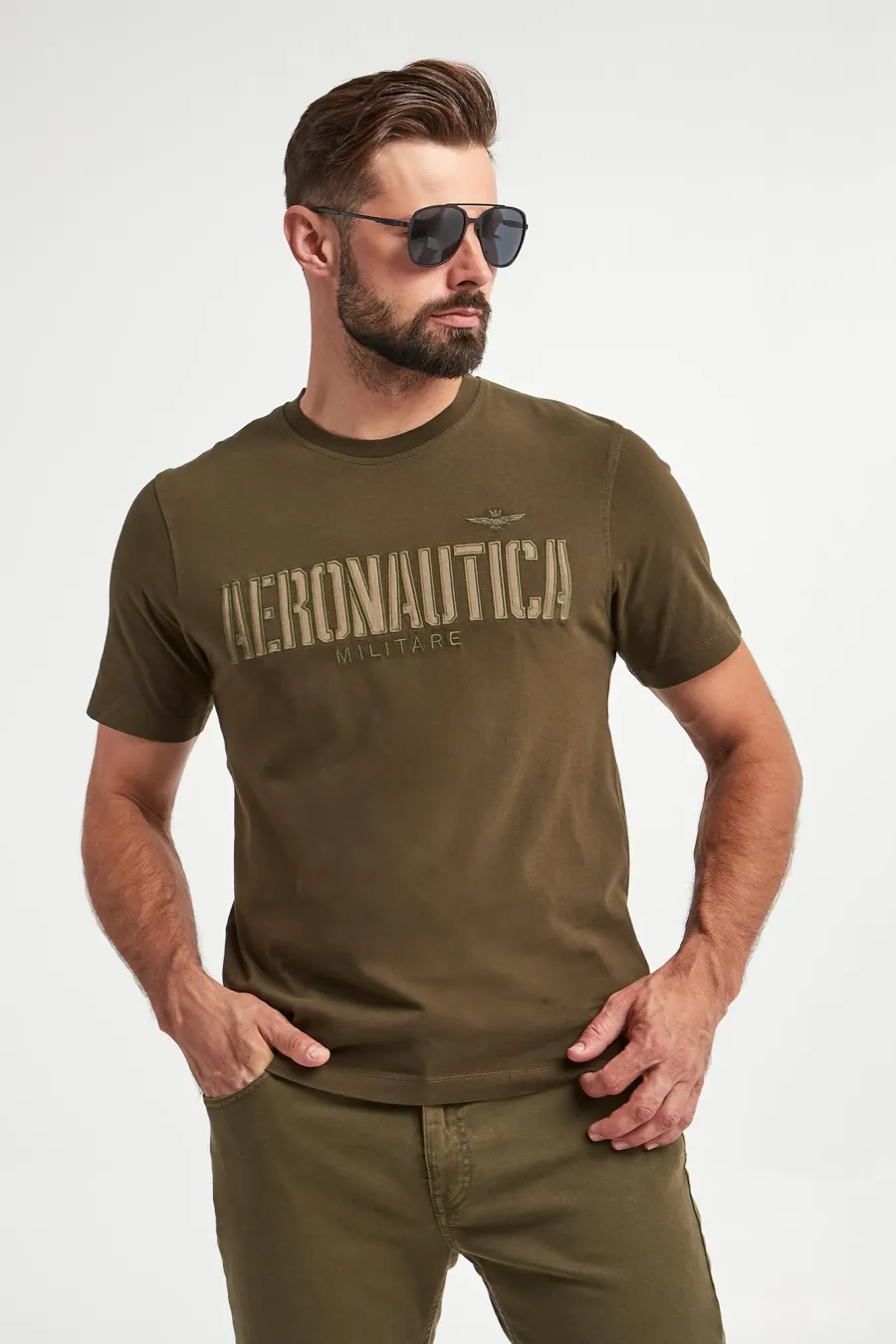 obrazek 1 T-shirt męski z logo AERONAUTICA MILITARE Aeronautica Militare