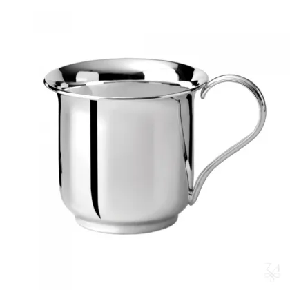 Zdjęcie Stylowy srebrny kubek z uszkiem dla dziecka – Zaramella Argenti