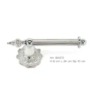 Picture Beautiful olive toilet roll holder in clear Murano glass in classic style - Il Paralume Marina