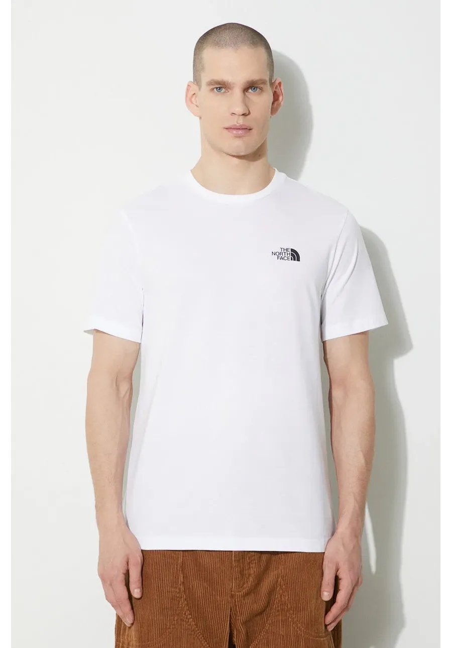 obrazek 1 The North Face t-shirt M S/S Simple Dome Tee męski kolor biały z nadrukiem NF0A87NGFN41