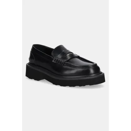 Zdjęcie Kenzo mokasyny skórzane Loafer damskie kolor czarny na płaskim obcasie FF52LO110L52.99