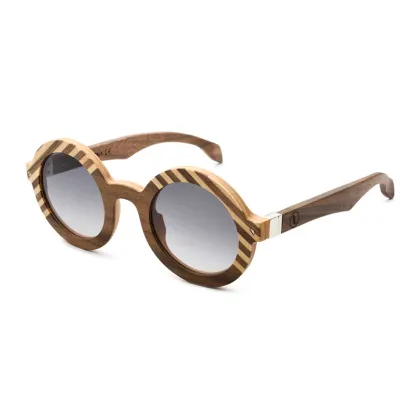 Zdjęcie Drewniane okulary o okrągłym kształcie - Legno Light
