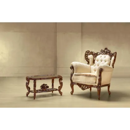 Zdjęcie Ekskluzywny mały stolik i fotel w stylu francuskim – Morello Gianpaolo