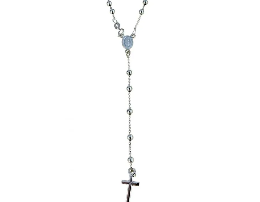 obrazek 1 Łańcuszek różaniec 45 cm z błyszczącymi ziarenkami z włoch