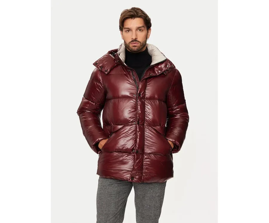 obrazek 1 Hetregó Kurtka puchowa Justin 8N562 Bordowy Regular Fit