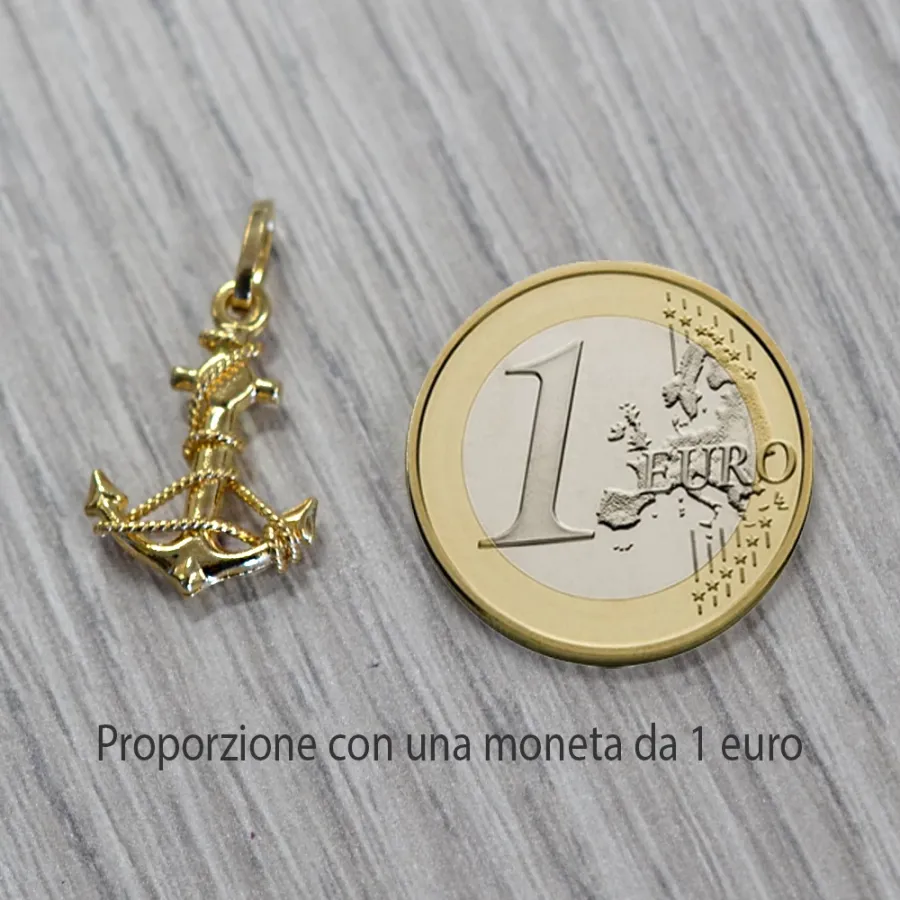 obrazek 5 Zawieszka w kształcie kotwicy z żółtego złota