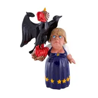 Zdjęcie Ceramiczna figurka przedstawiająca człowieka z orłem - Bordallo Pinheiro
