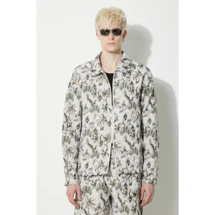 Zdjęcie PLEASURES kurtka Parrot Work Jacket męska kolor zielony przejściowa P24SP028.GREY