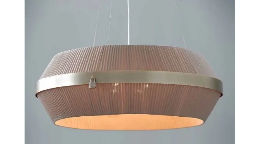 obrazek 1 Stylowy żyrandol z abażurem ozdobiony kłódką Swarovski - Il Paralume Marina