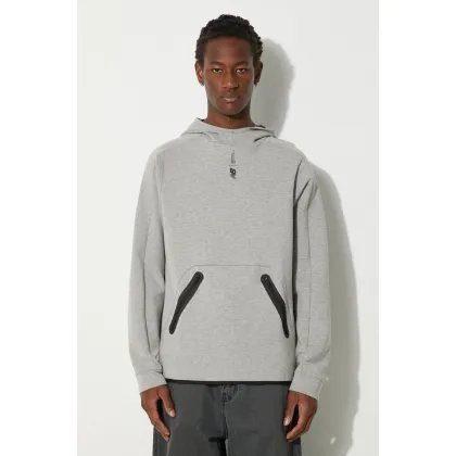 Zdjęcie New Balance bluza Fortitech męska kolor szary z kapturem melanżowa MT11139AG-9AG