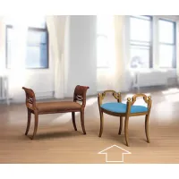 Picture Elegant bench in antique style for the living room - Morello Gianpaolo