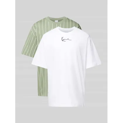 Zdjęcie T-shirt z wyhaftowanym logo w zestawie 2 szt.