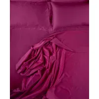 Zdjęcie Fuksjowy zestaw pościeli z satyny bawełnianej do sypialni