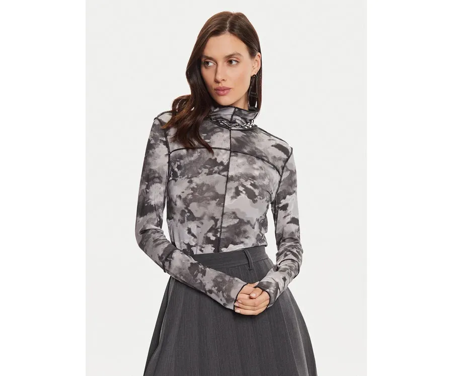 obrazek 1 Karen by Simonsen Bluzka Rosalina 10105099 Szary Slim Fit