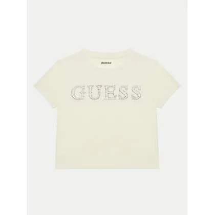 Zdjęcie Guess T-Shirt J4YI48 KBXI2 Écru Regular Fit