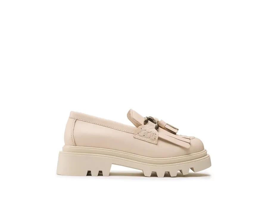 obrazek 1 Badura Loafersy 22SS24 Beżowy