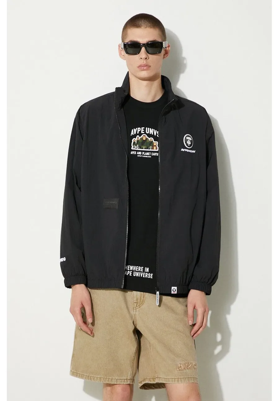 obrazek 1 AAPE kurtka męska kolor czarny przejściowa oversize AAPLJM7640XXM