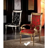 Picture Fantastic, Italian, upholstered armchair made of solid beech - Fratelli Mirandola