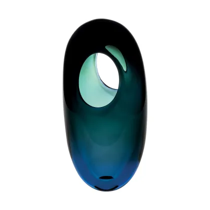 Zdjęcie Duży niebiesko-zielony wazon z klasycznej kolekcji Única o organicznym wzornictwie - Vista Alegre