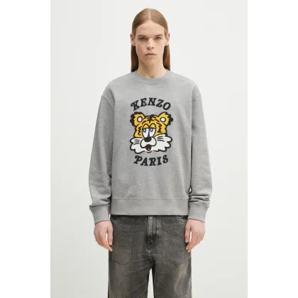 Zdjęcie Kenzo bluza bawełniana x Verdy kolor szary z nadrukiem FF58SW2394MF.94