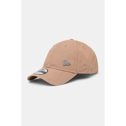 Zdjęcie New Era czapka z daszkiem bawełniana PIN 9FORTY® kolor brązowy z aplikacją 60565470