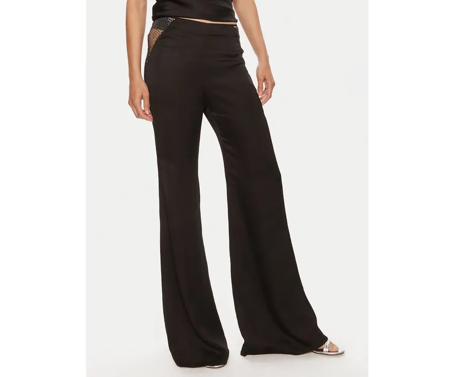 obrazek 1 ROTATE Spodnie materiałowe Malou 112538100 Czarny Slim Fit