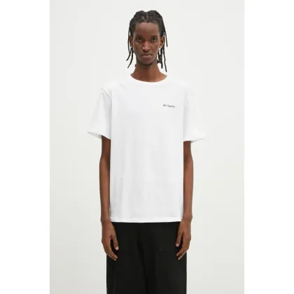 Zdjęcie Columbia t-shirt bawełniany North Cascades kolor biały z nadrukiem 1834041