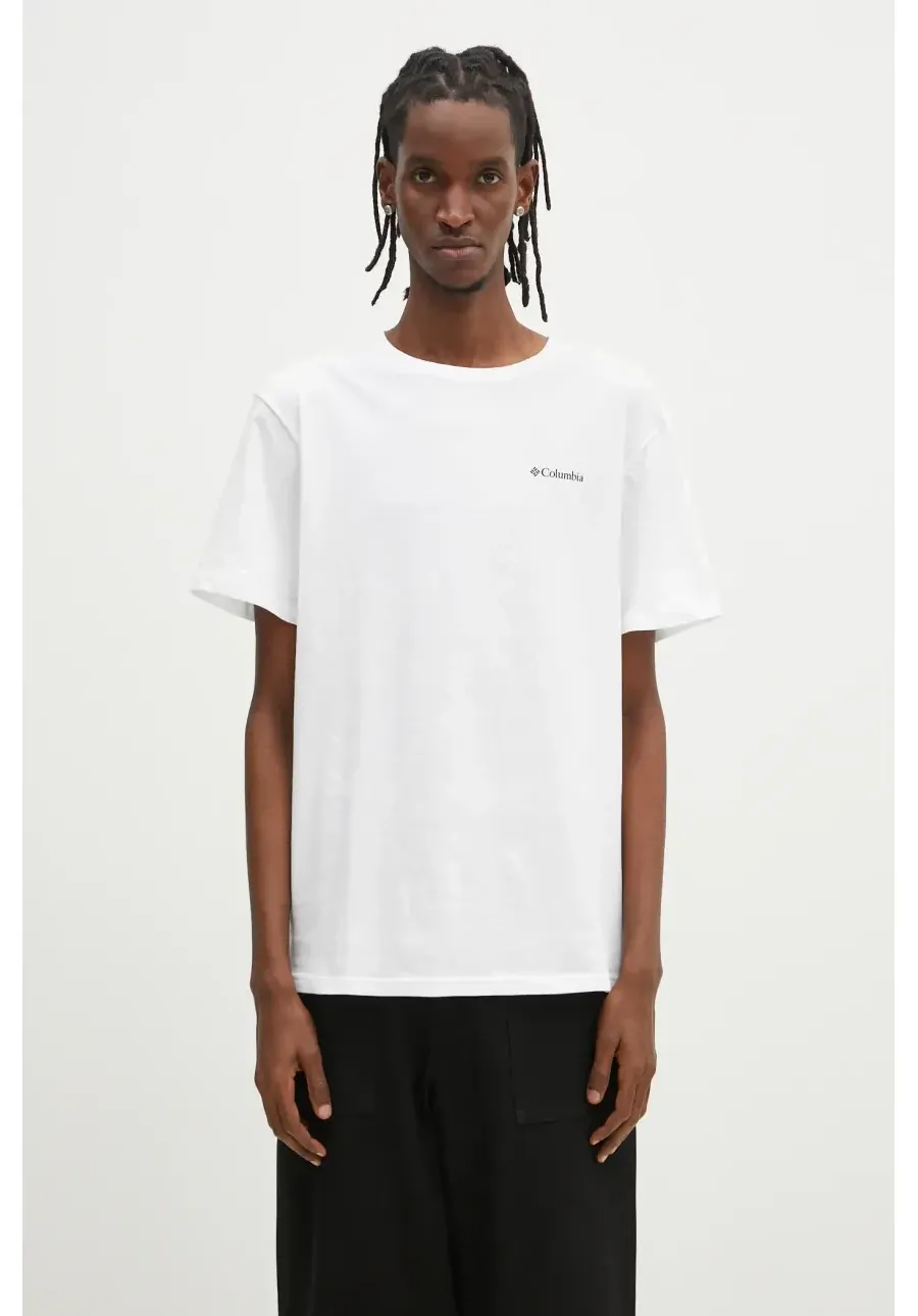 obrazek 1 Columbia t-shirt bawełniany North Cascades kolor biały z nadrukiem 1834041