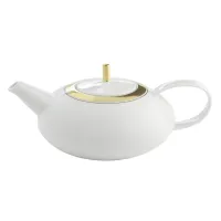 Picture Domo Gold porcelain tea pot with gold finish - Vista Alegre