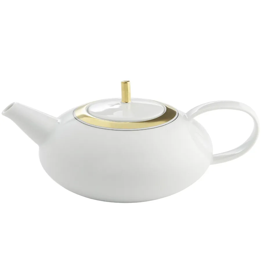 obrazek 1 Porcelanowy dzbanek do herbaty Domo Gold ze złotym wykończeniem - Vista Alegre