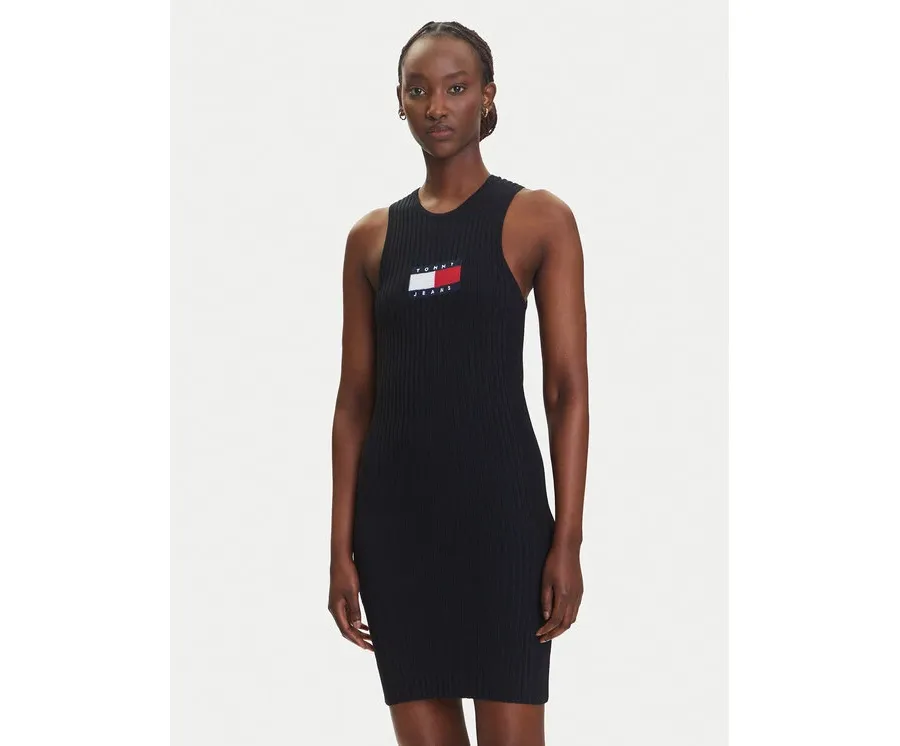 obrazek 1 Tommy Jeans Sukienka dzianinowa DW0DW20877 Czarny Slim Fit