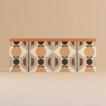 Zdjęcie Piękne stylowe wezgłowie zdobione geometrycznym wzorem
