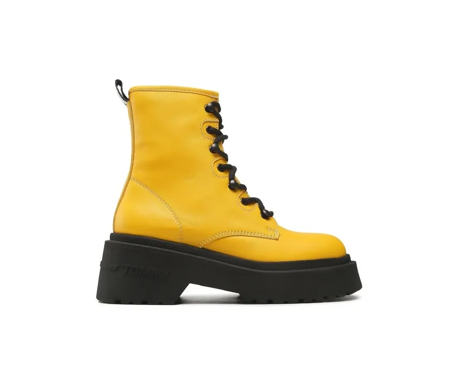 obrazek 1 Tommy Jeans Botki Lace Up Chunky EN0EN02057 Żółty